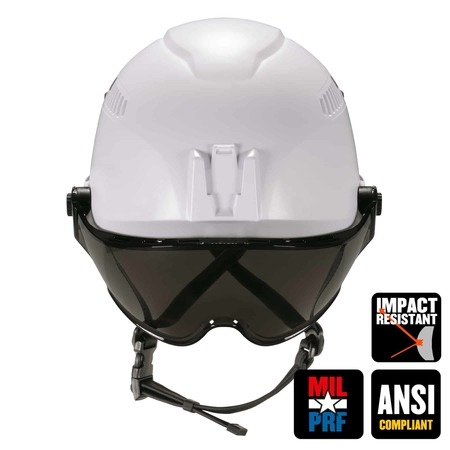 Skullerz By Ergodyne 8975V Anti-Fog Smoke Lens Orange Class C Safety Helmet with Visor 8975V